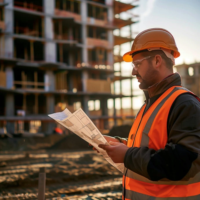 Homme sur un chantier