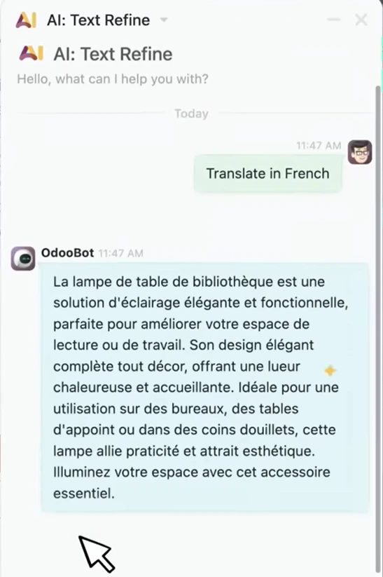 traduction automatique odoo ia