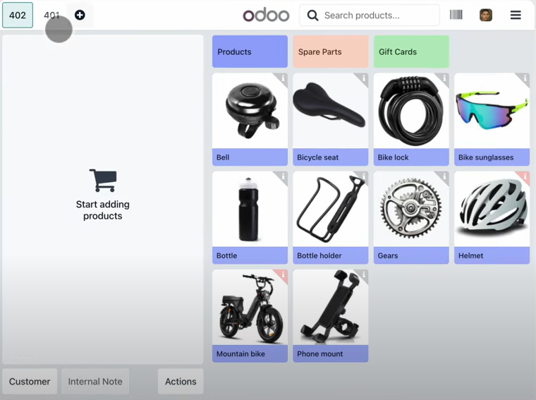 interface point de vente odoo 18